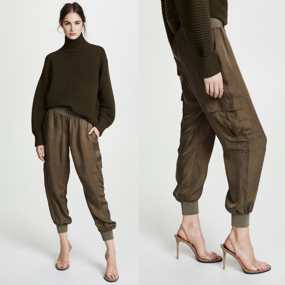 Cinq a Sept Tous Les Jours Giles Pants in Olive Green Size X-Small